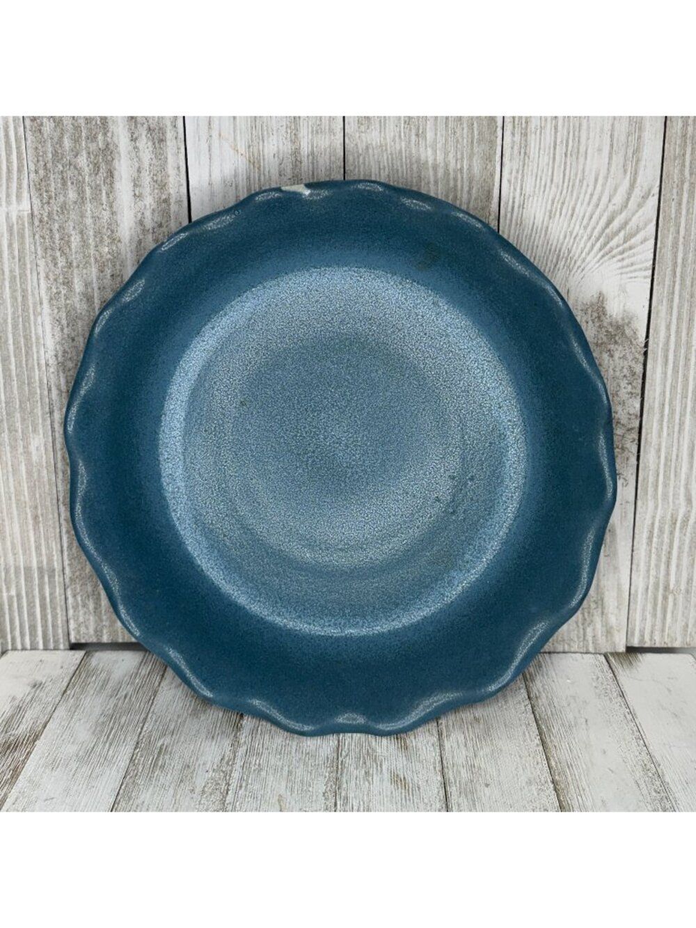 Vintage Bennington Potters Centerpiece Pie Pan Blue